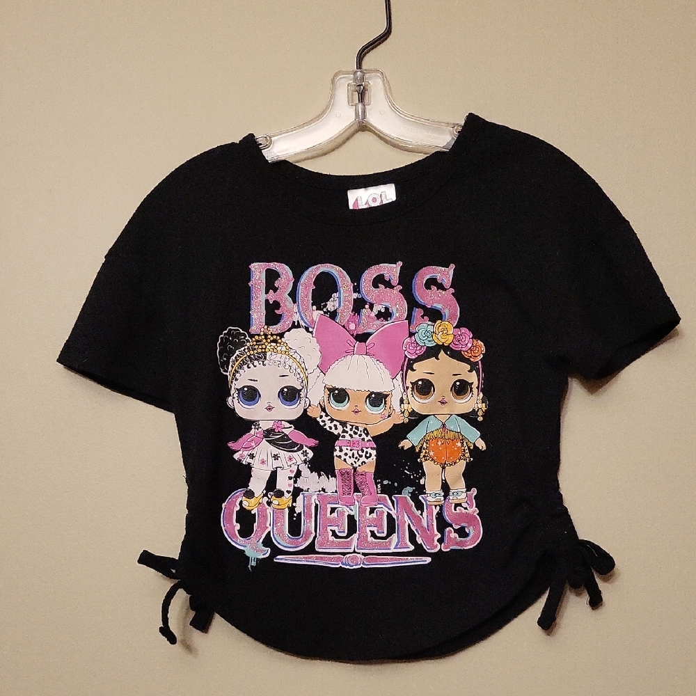L.O.L. Surprise! Black 'Boss Queens' short sleeve tee shirt